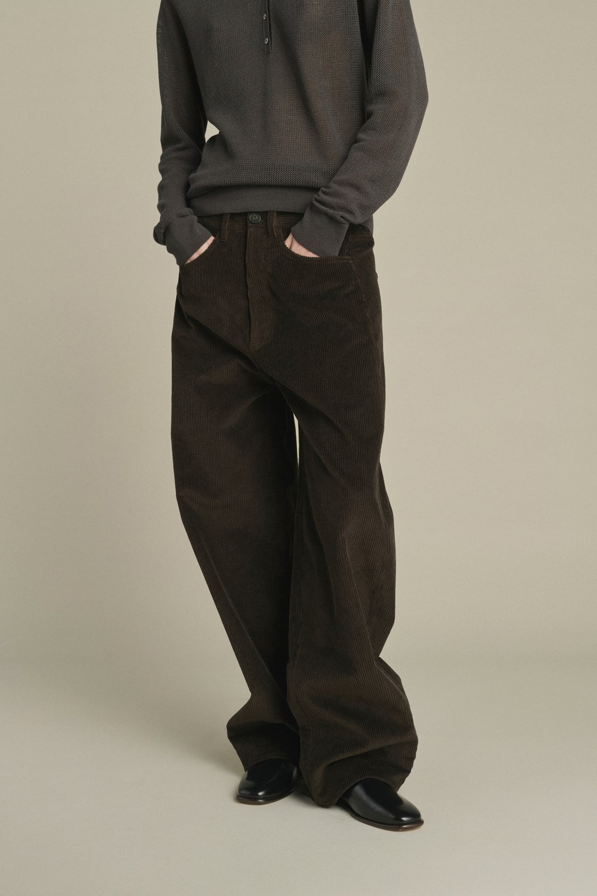 Gunther Trousers - Dark Brown - Cotton - Women vue 2
