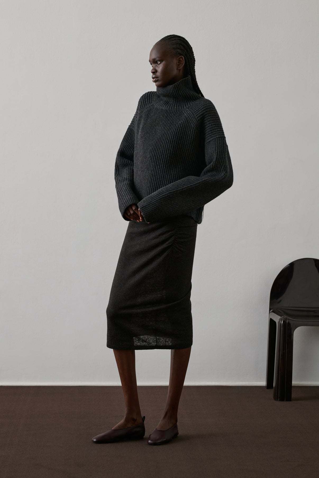 Pull Flynn - Gris Anthracite - Laine - Femme vue 1