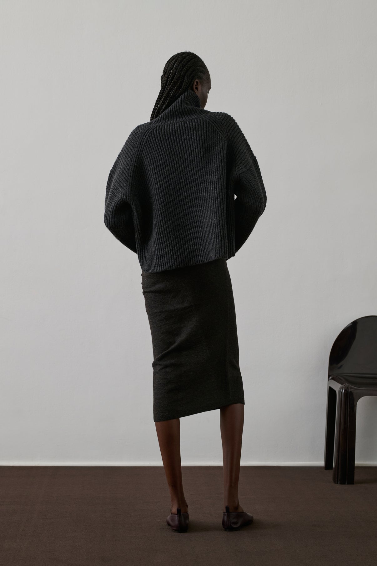 Pull Flynn - Gris Anthracite - Laine - Femme vue 2