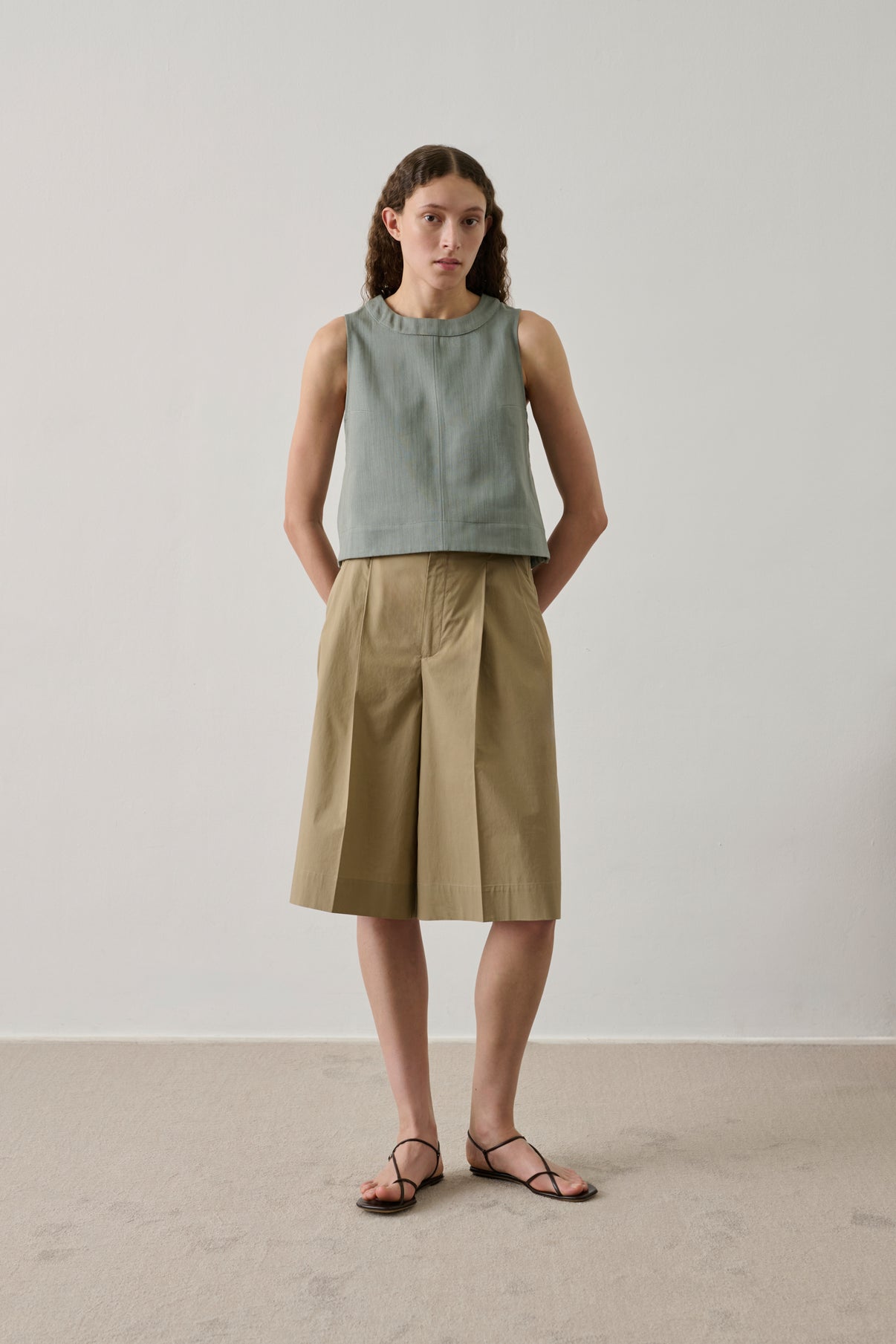 Imogen Bermuda Shorts - Sand - Cotton - Women vue 4