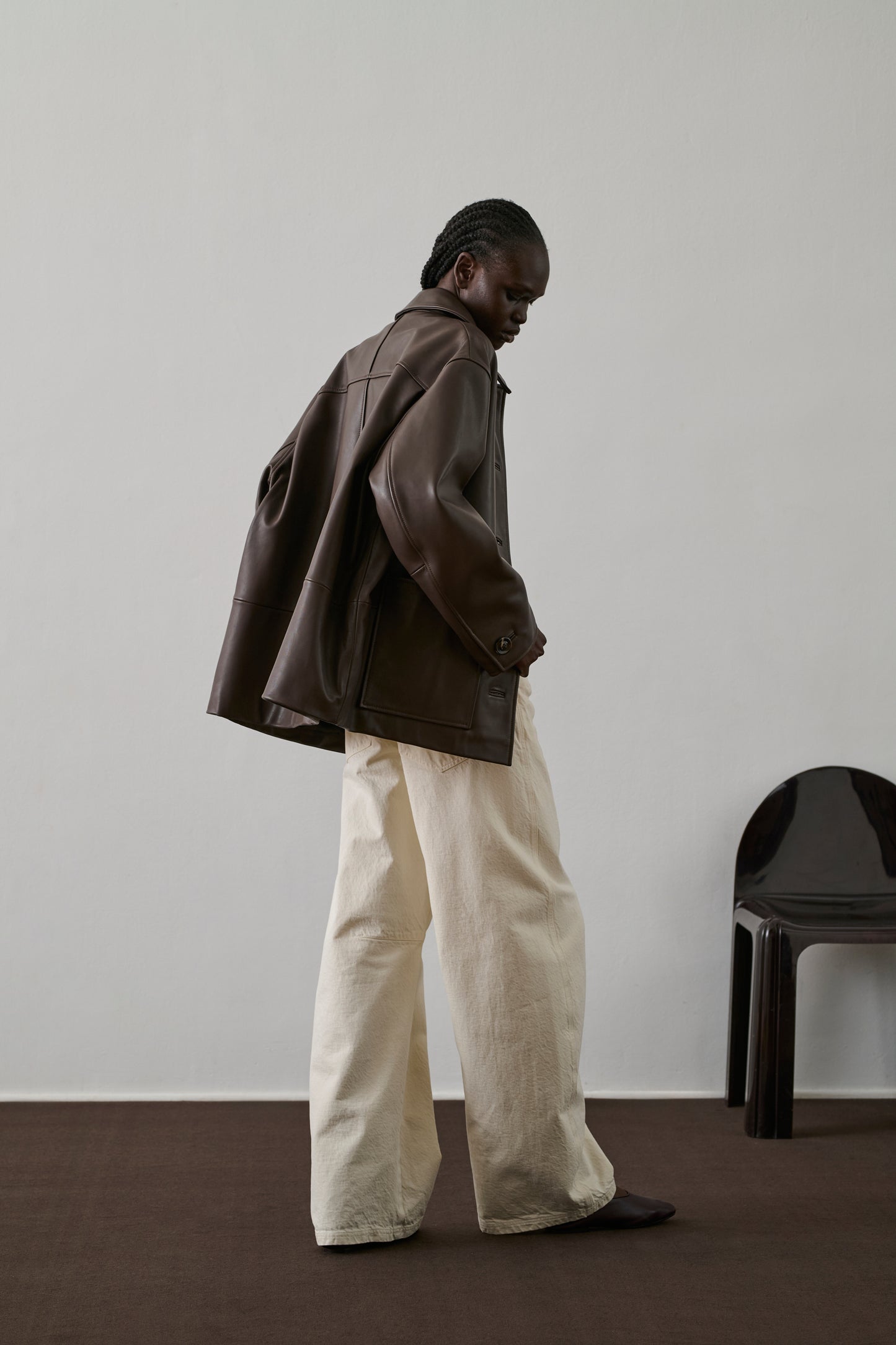 Veste Vincenzo - Taupe - Cuir - Femme