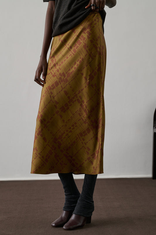 Jupe Fever - Bronze/Rouille - Soie - Femme