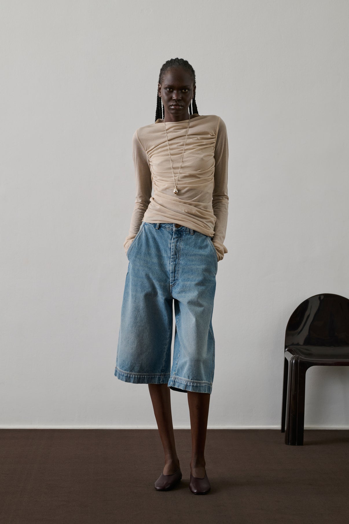 Ballerines Bala - Bordeaux Foncé - Cuir - Femme vue 3