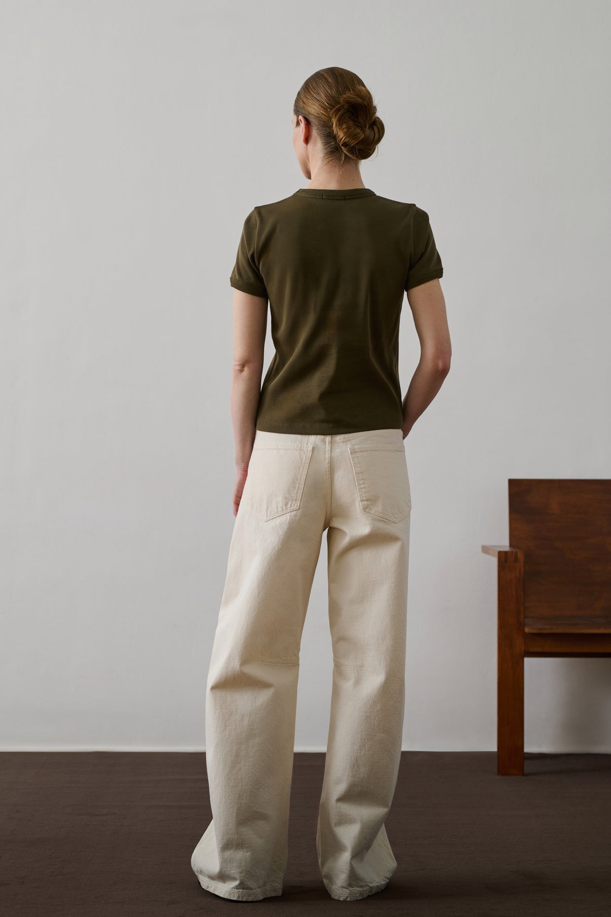 Tee-Shirt Aristide - Kaki Foncé - Coton - Femme vue 3