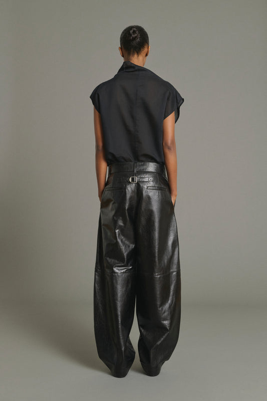 Julien trousers - Black - Leather - Women