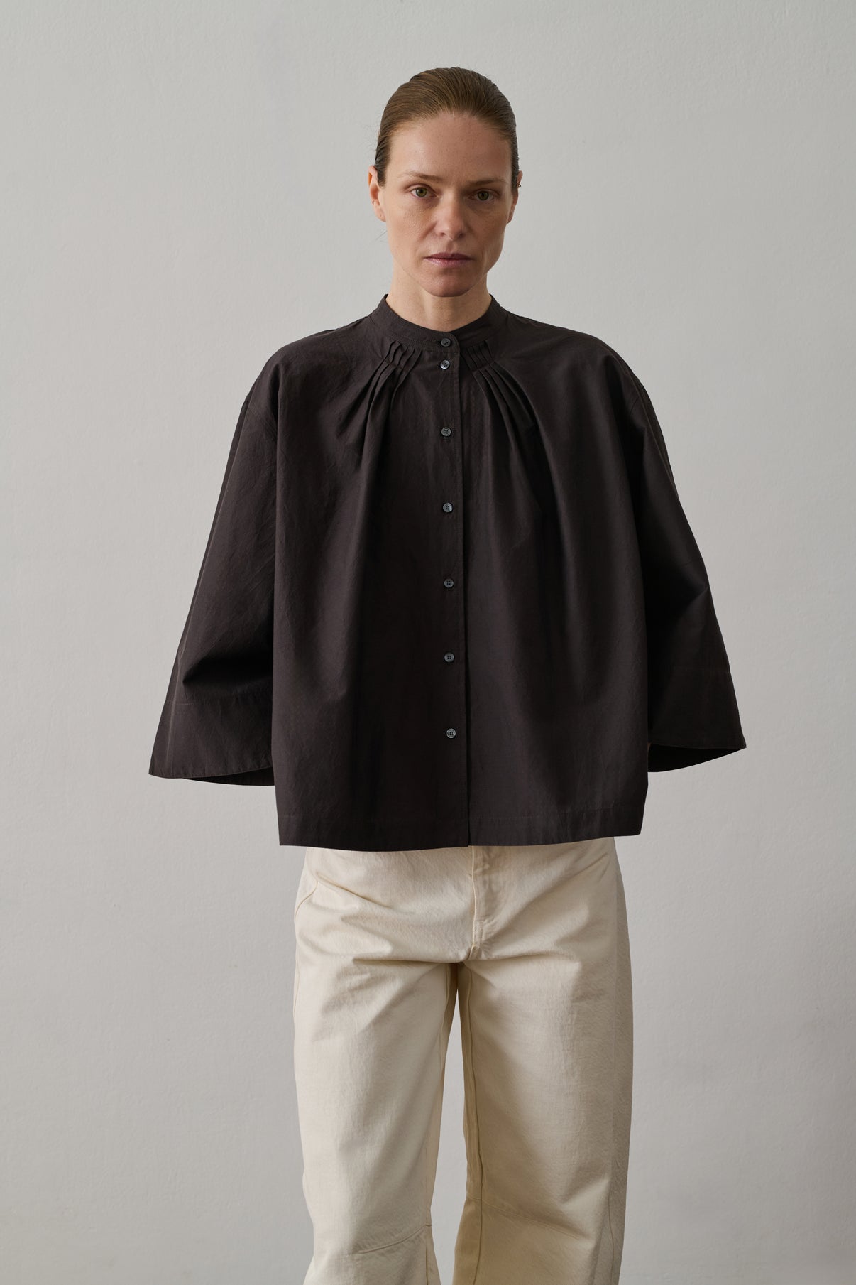 Blouse Bucarest - Café - Coton - Femme vue 3