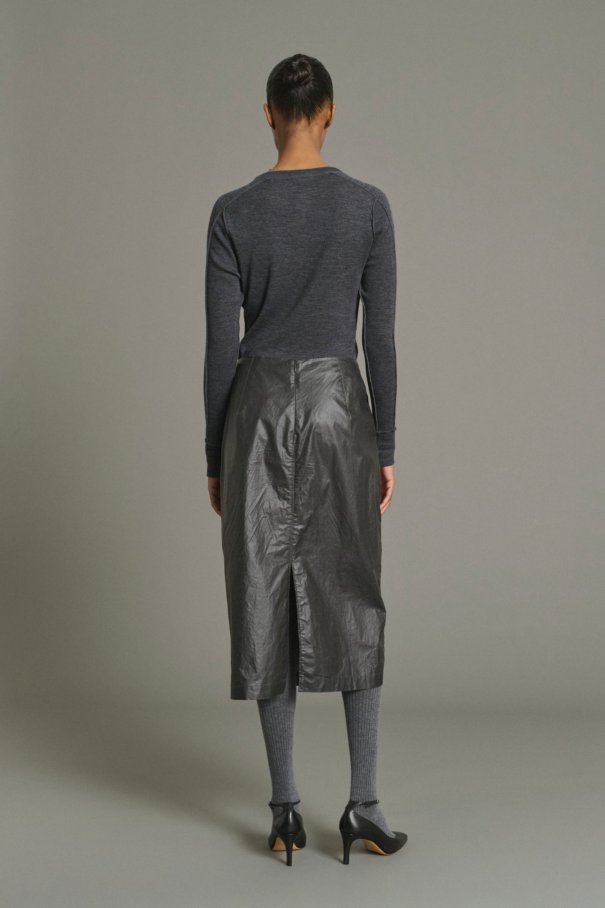 Flavia Skirt - Dark Brown - Cotton - Women vue 2