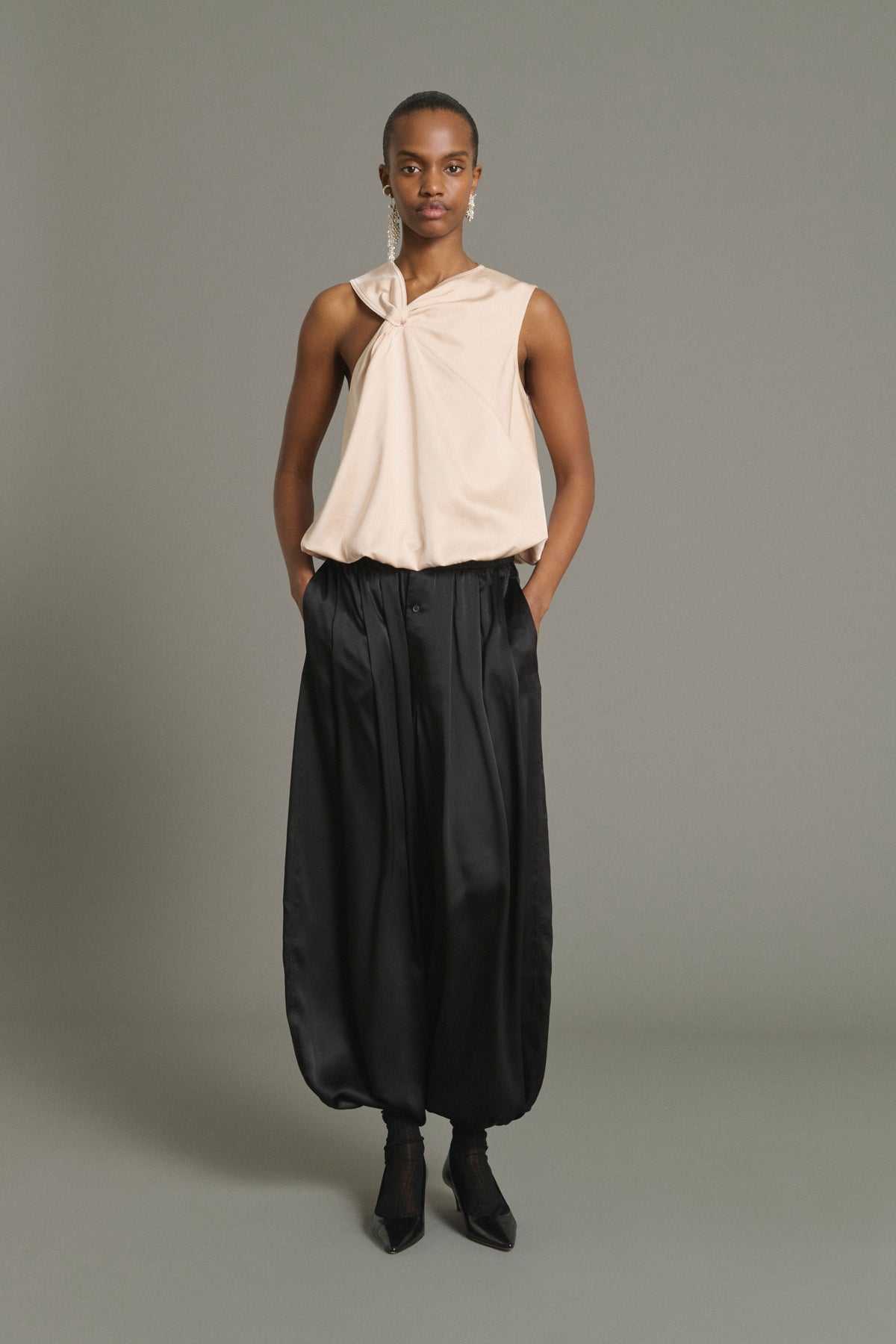 Leopold trousers - Black - Silk - Women