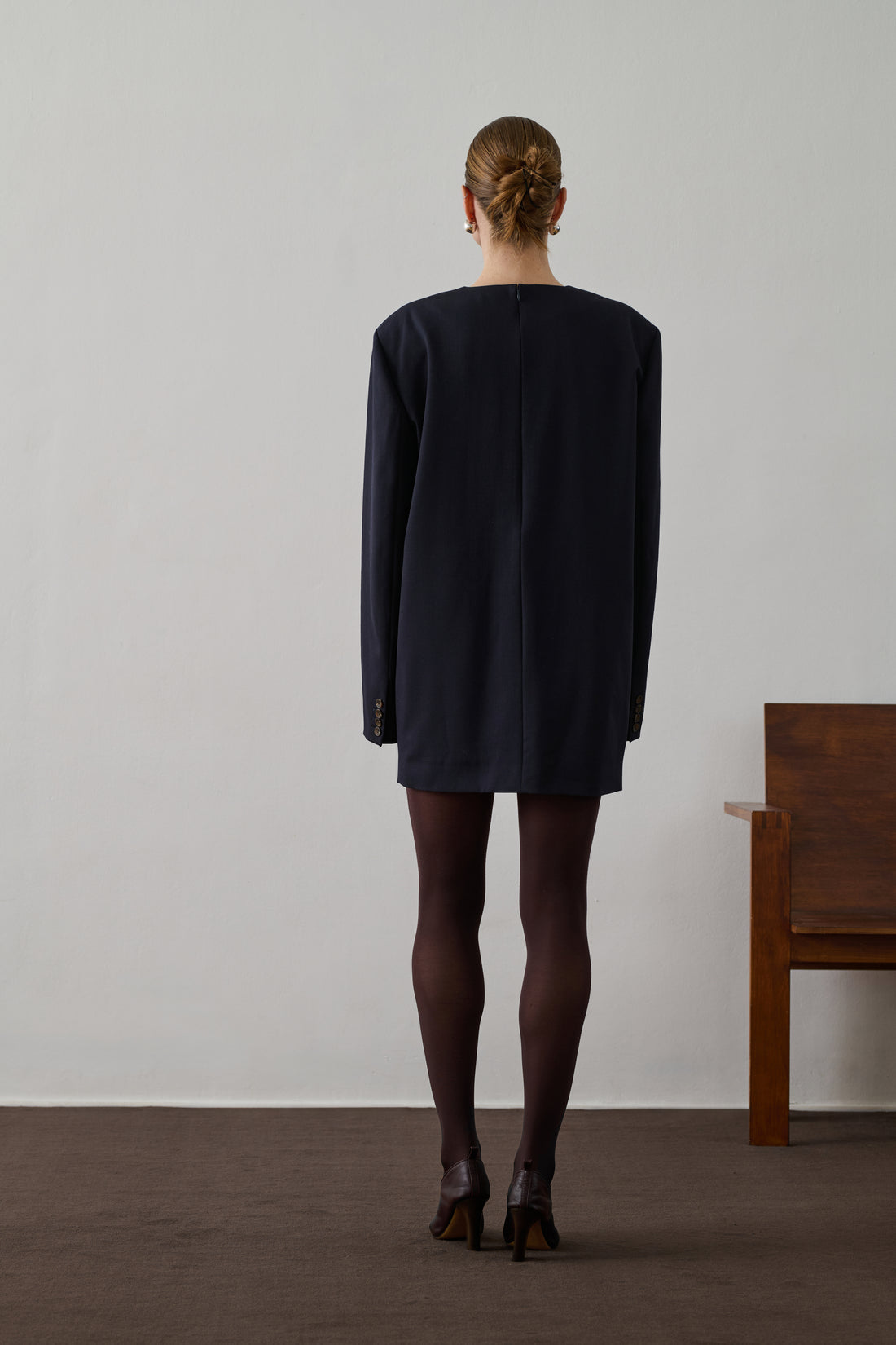 Robe Goya - Bleu Nuit - Laine - Femme