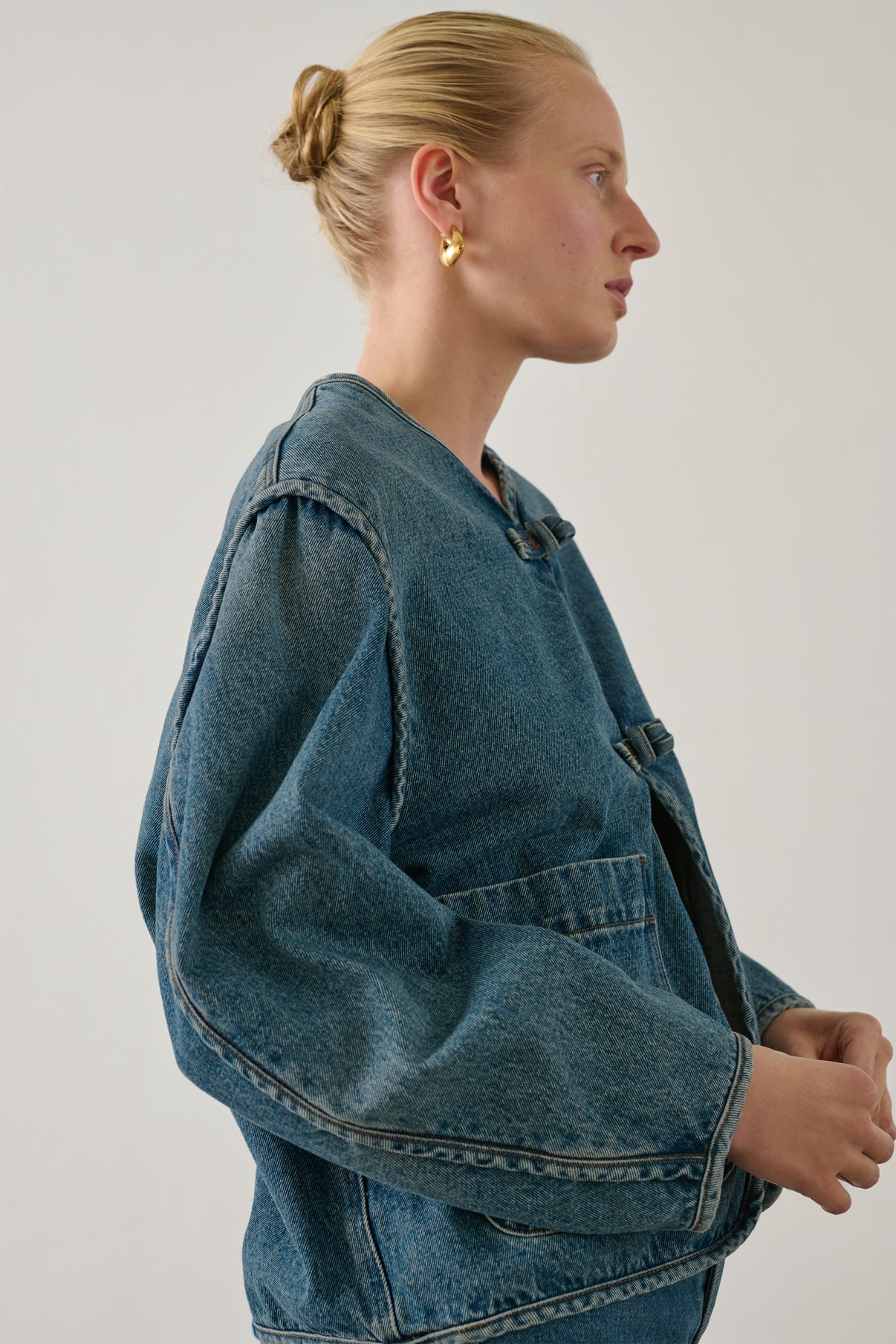 Veste Agatha - Bleu - Coton - Femme vue 3