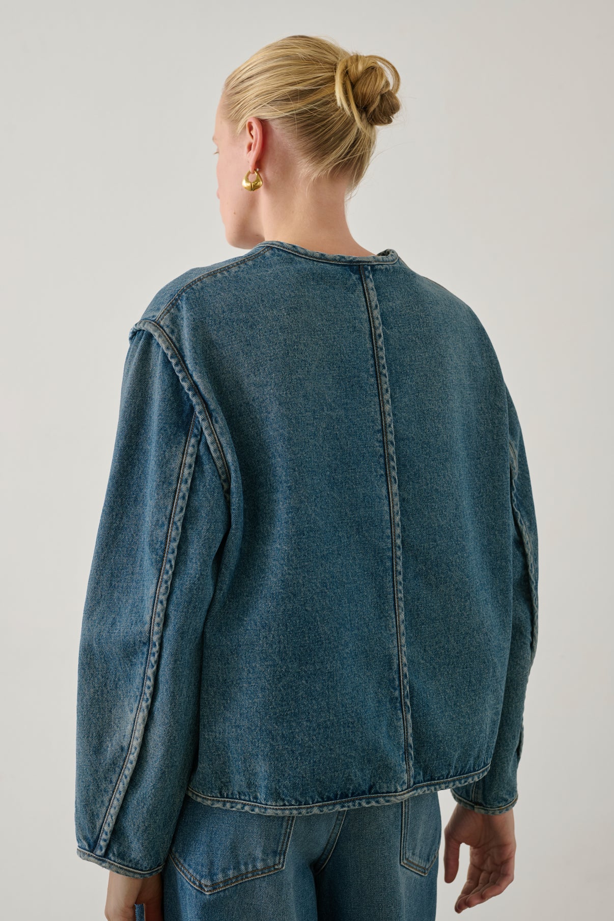 Veste Agatha - Bleu - Coton - Femme vue 4