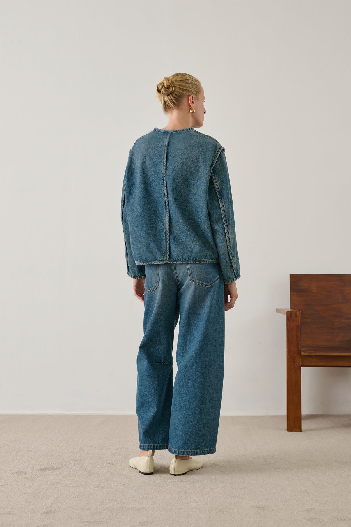 Veste Agatha - Bleu - Coton - Femme vue 5