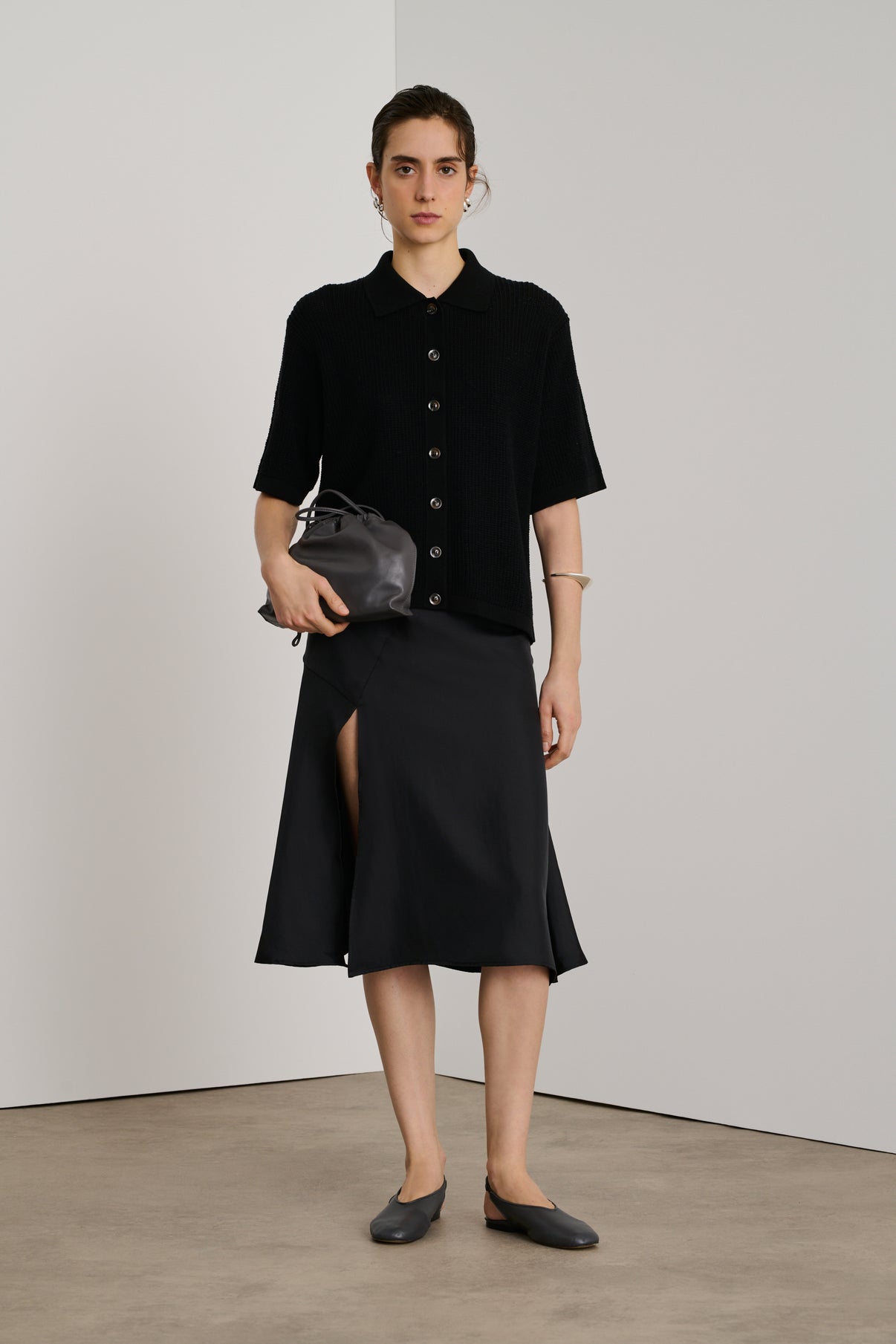 Polo David - Noir - Femme vue 2