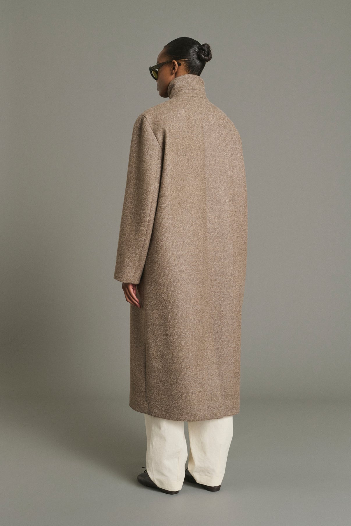 Germain Coat - Taupe - Wool - Women vue 2