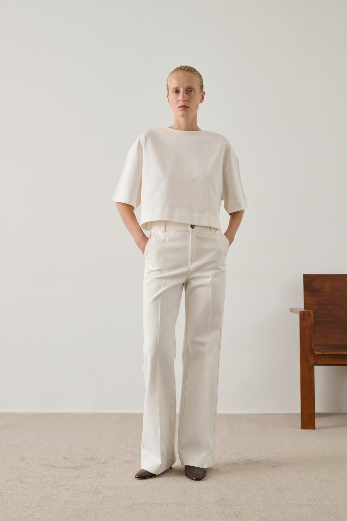 Jeans California - Chalk - Cotton - Women vue 5