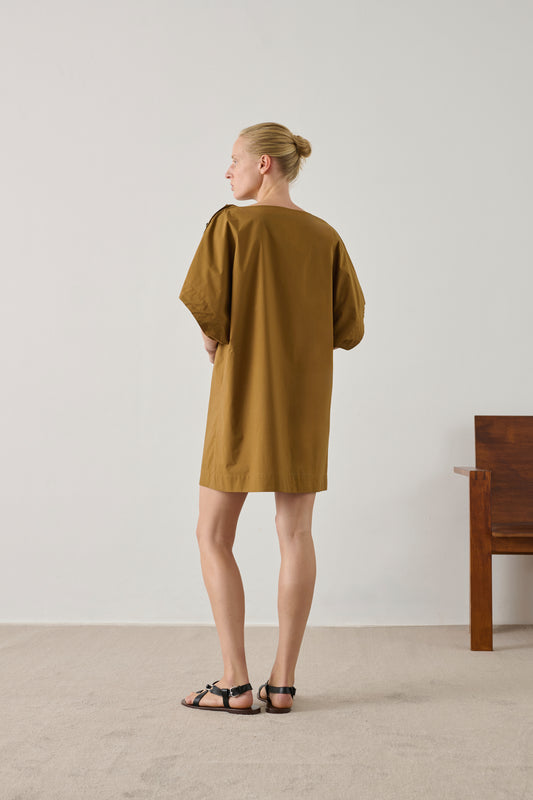 Robe Hattie - Caramel - Coton - Femme