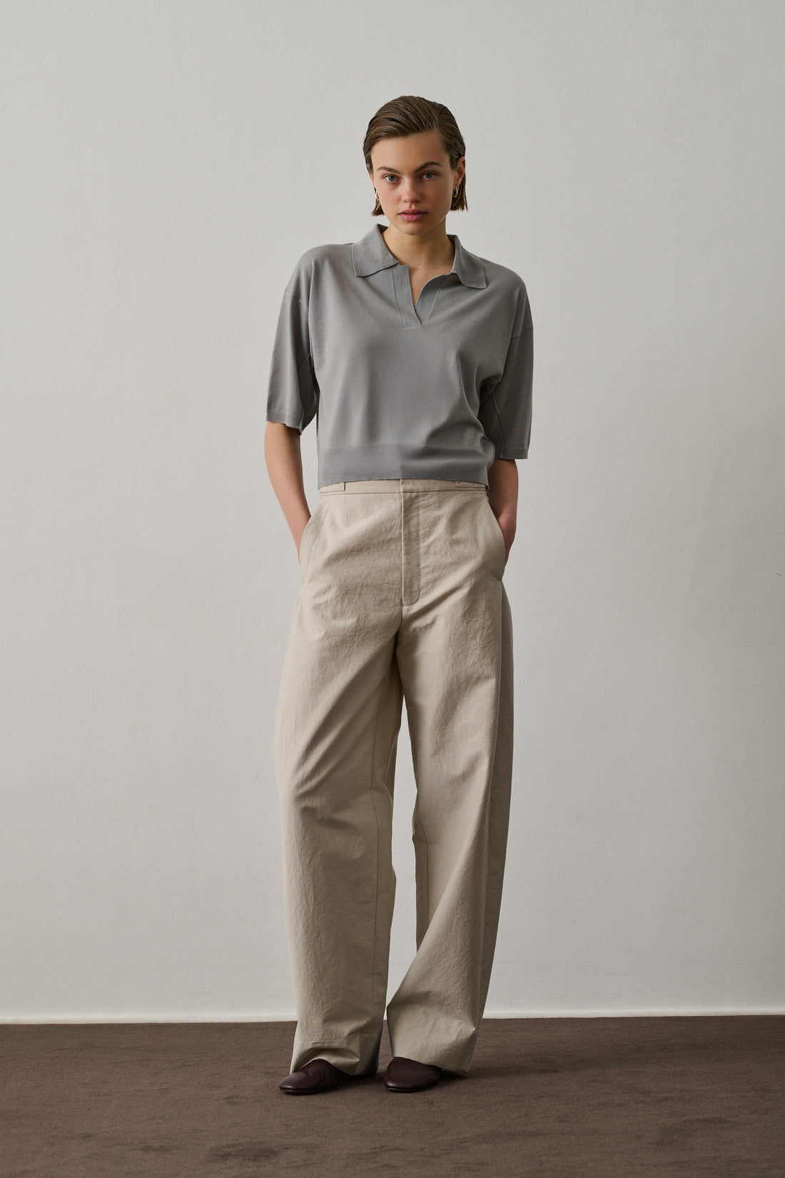 Polo Elton - Vert De Gris - Laine - Femme