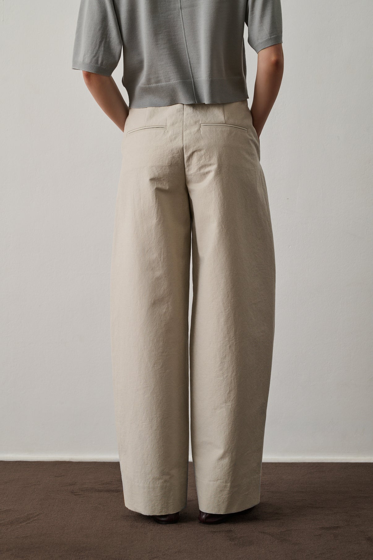 Pantalon Wally - Craie - Coton - Femme vue 3