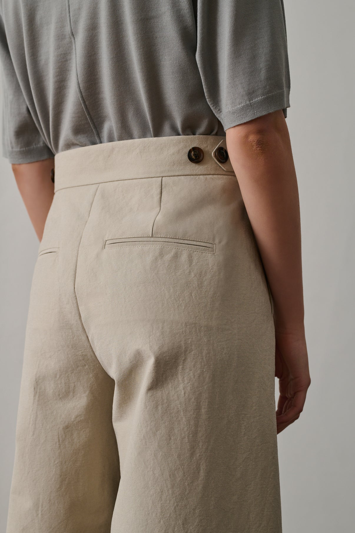 Pantalon Wally - Craie - Coton - Femme vue 4