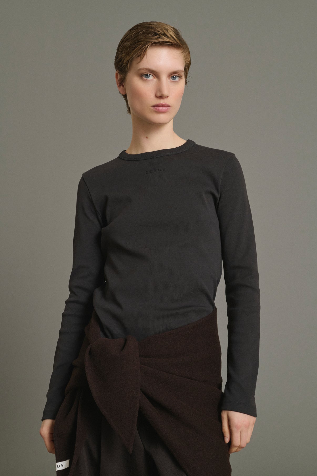 Flavie t-shirt - Charcoal - Cotton - Women vue 1