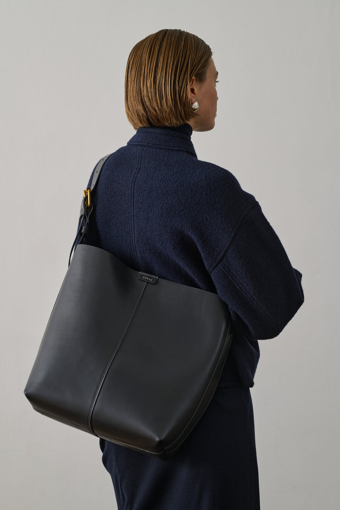 Sac Saudade - Acier/Chocolat - Cuir - Femme