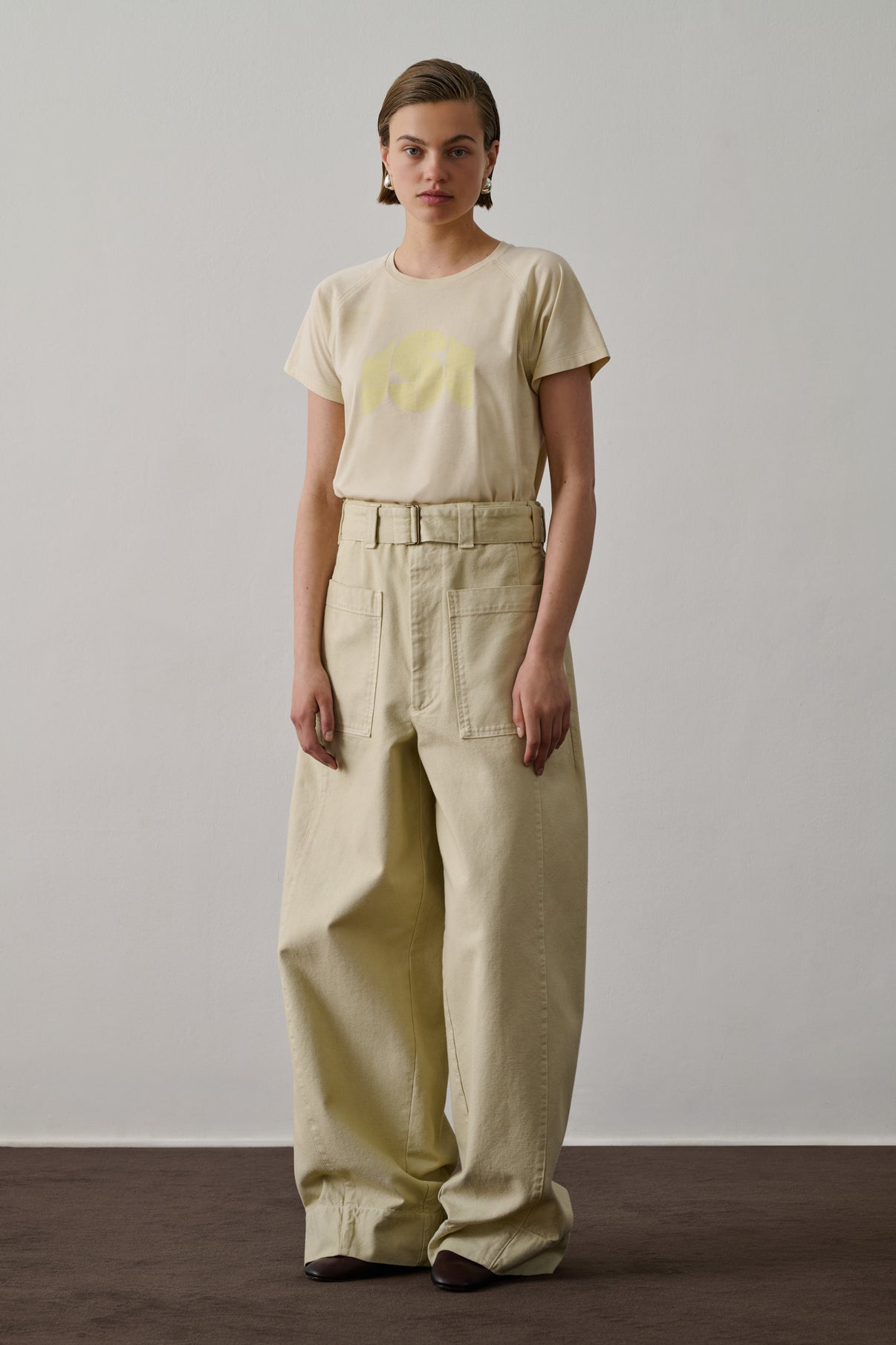 Tee-Shirt Val - Jaune Pâle - Coton - Femme vue 1