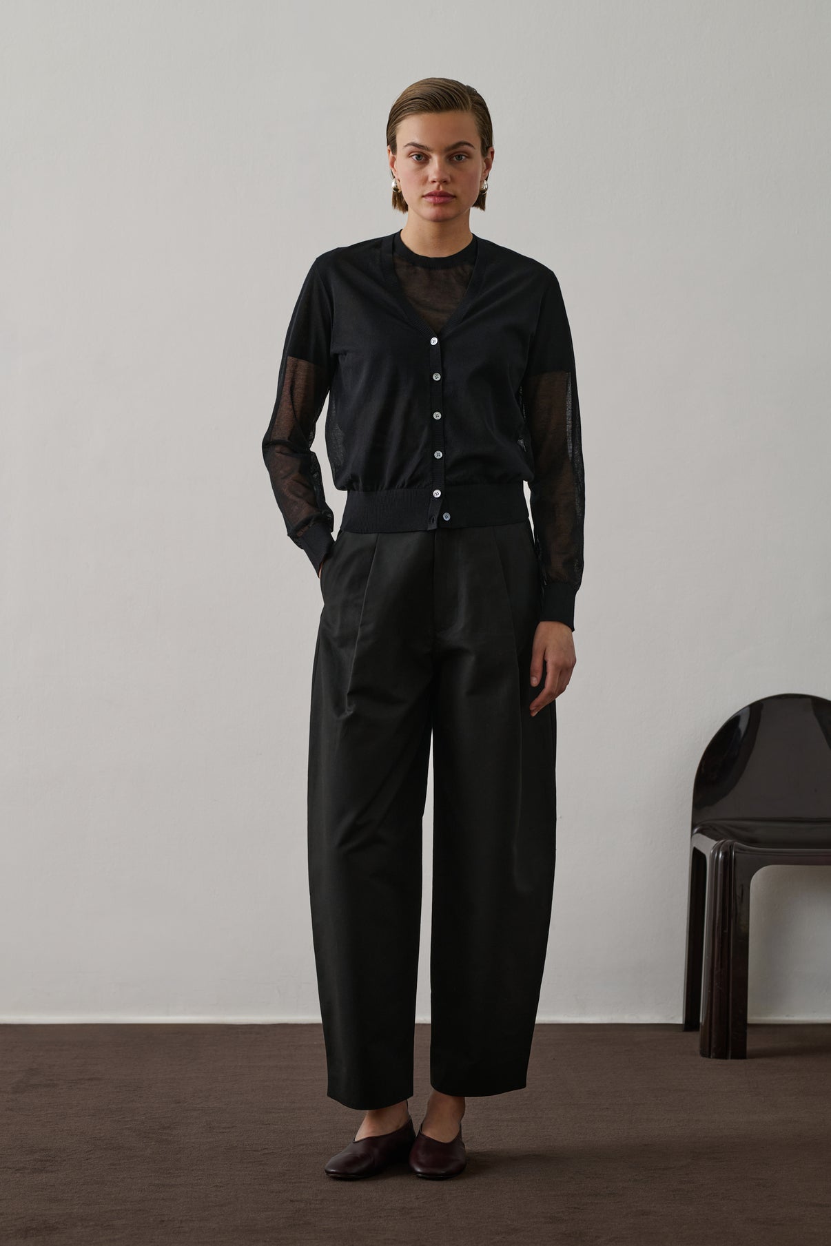 Cardigan Etretat - Noir - Femme vue 1