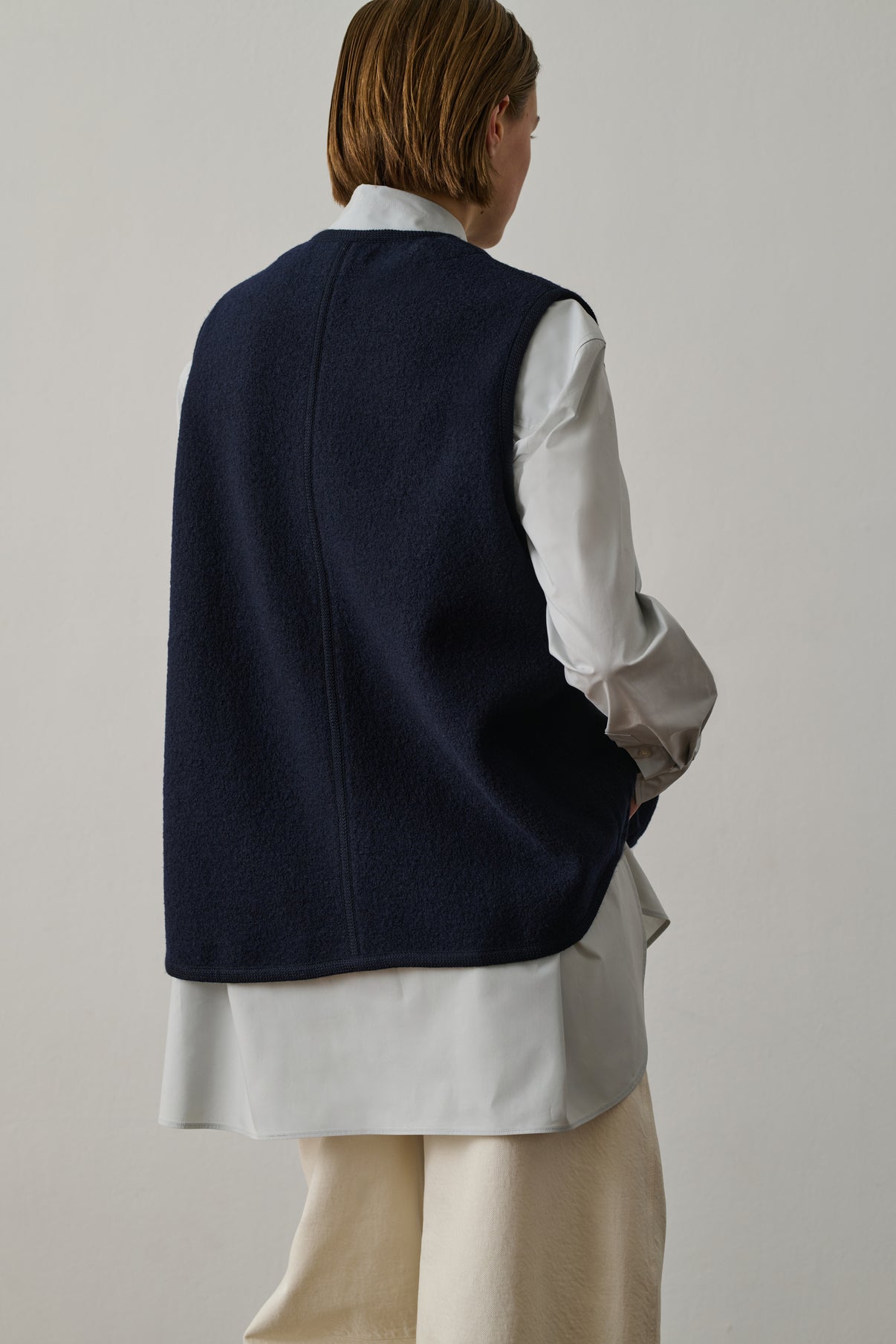 Veste Chicago - Navy - Laine - Femme vue 2