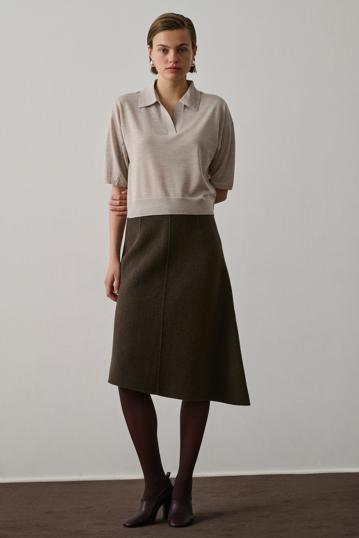 Polo Elton - Blanc Cassé - Laine - Femme vue 1