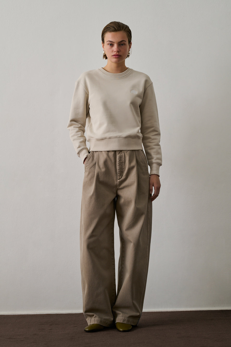 Sweatshirt Donatien - Craie - Coton - Femme