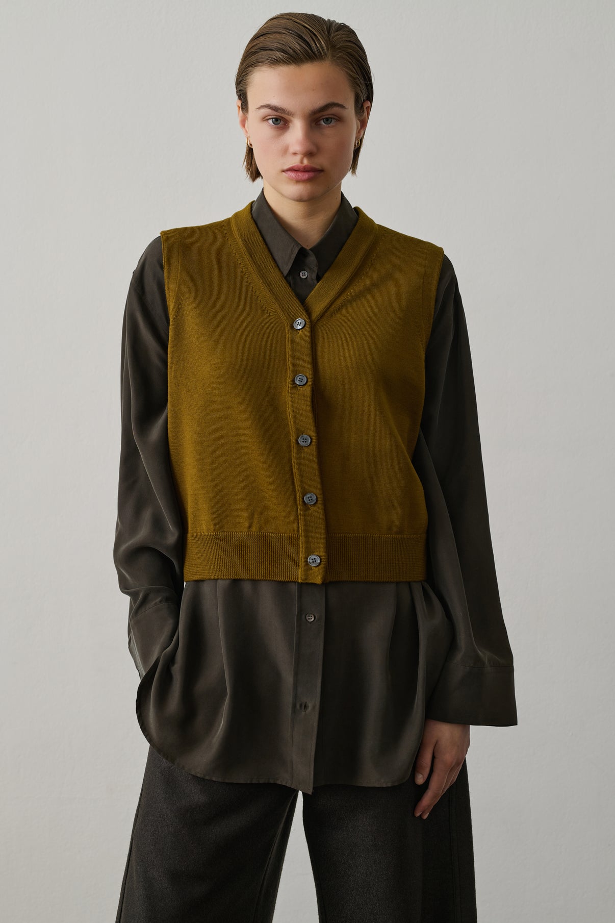 Cardigan Chiara - Bronze - Laine - Femme vue 2