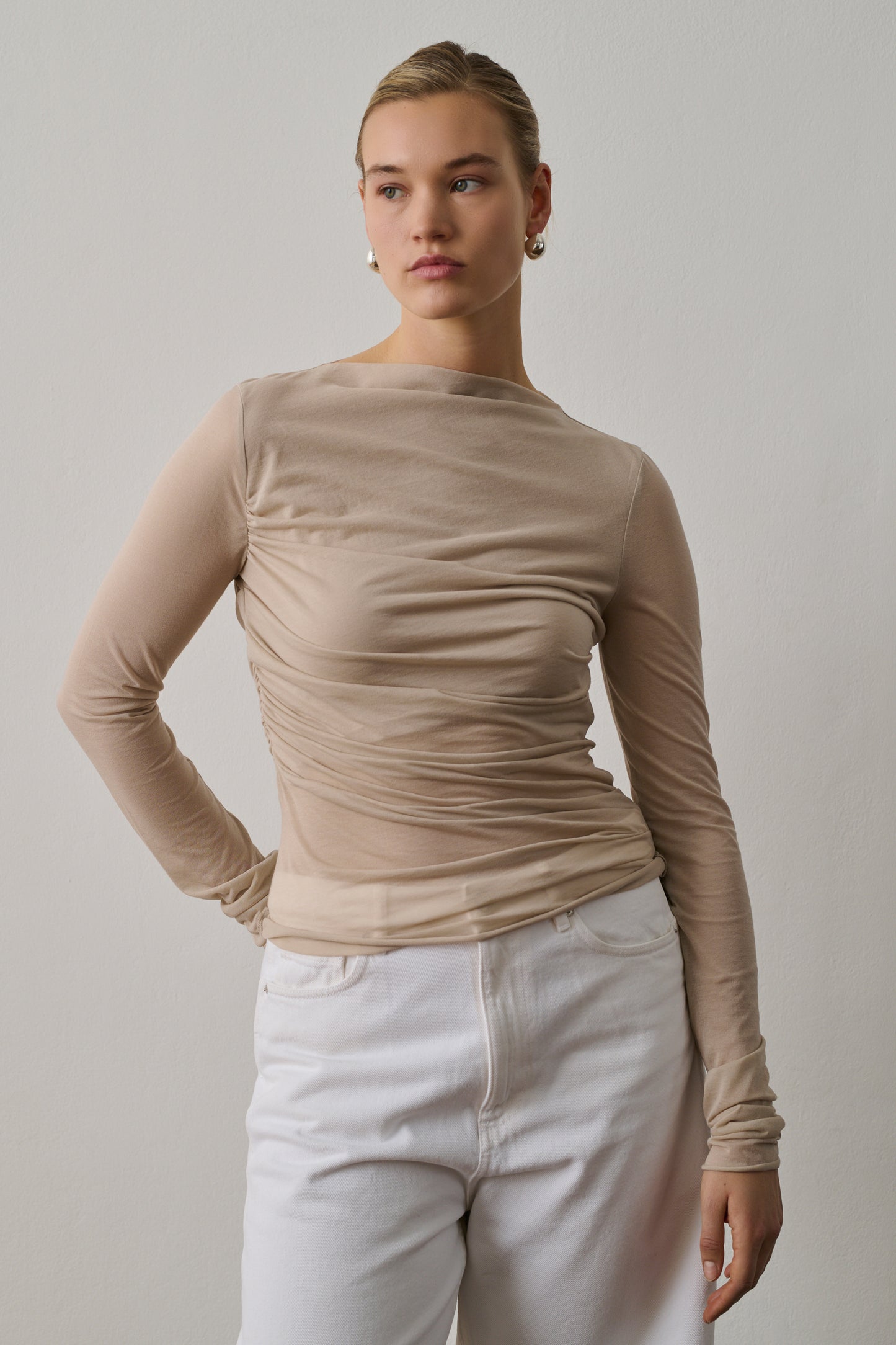 Tee-Shirt Gaia - Mastic - Coton - Femme