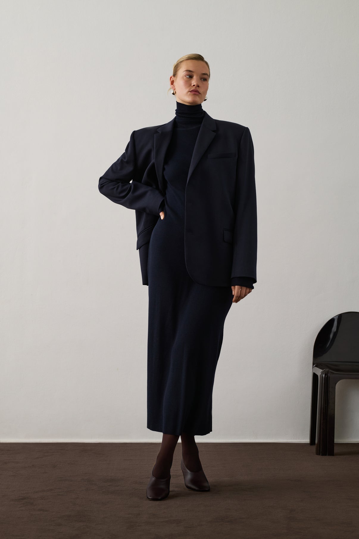 Veste Giani - Bleu Nuit - Laine - Femme vue 2