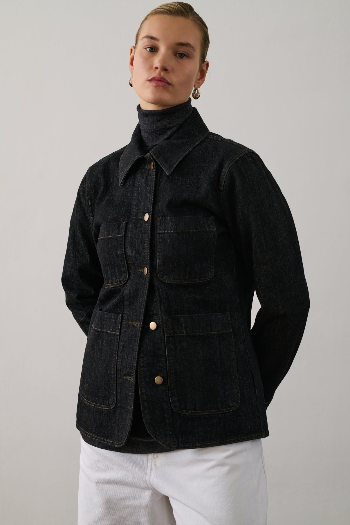 Veste Garry - Denim Brut Noir - Coton - Femme vue 5