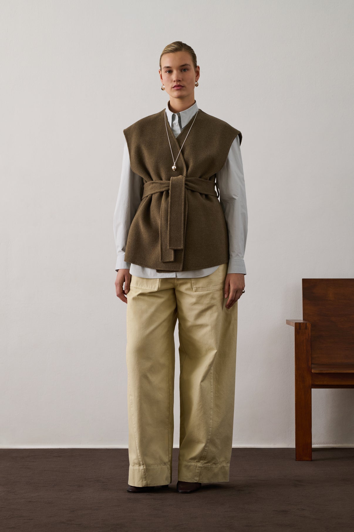 Blouson Evasion - Beige/Gris - Laine - Femme vue 4