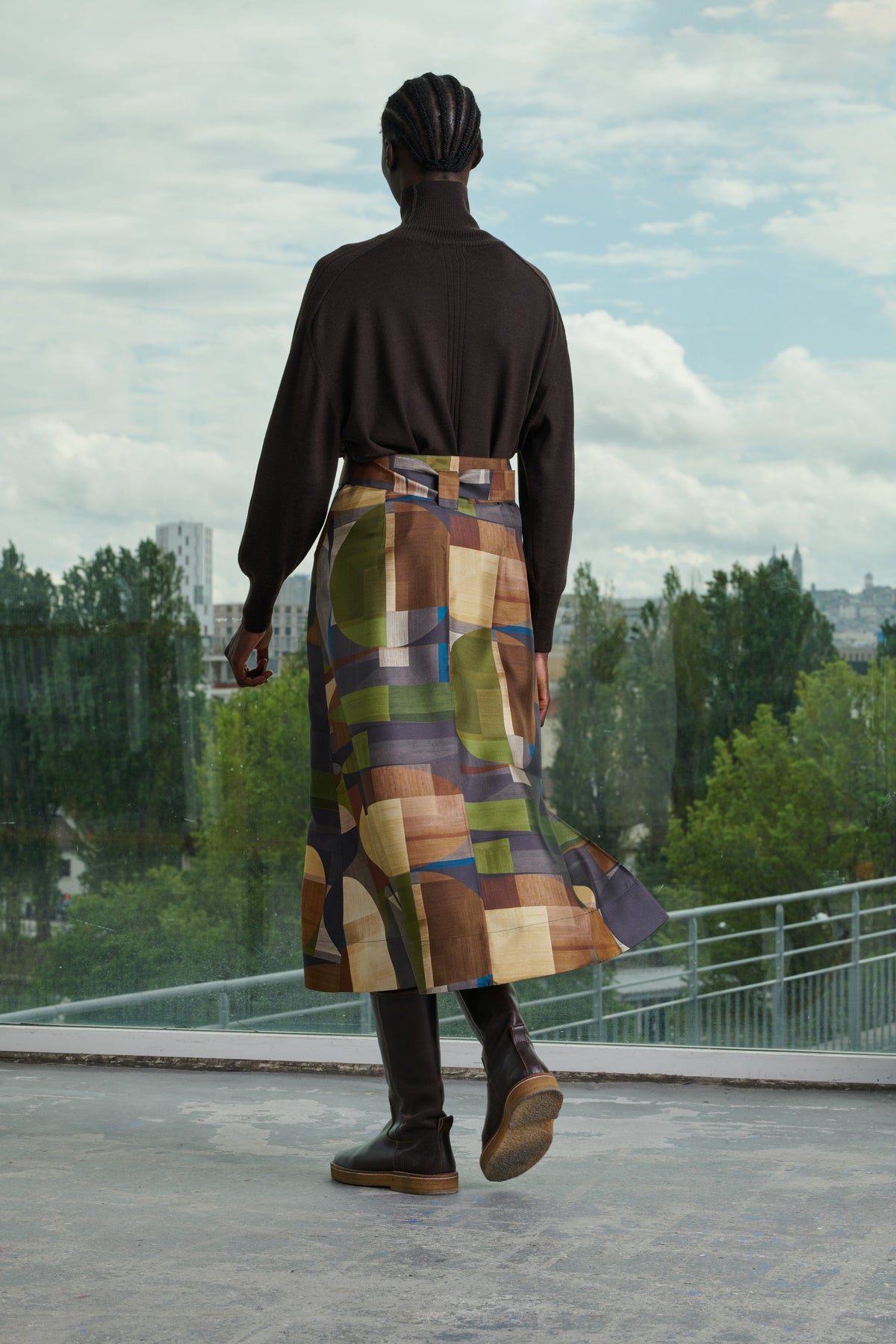 SKIRT VERSAILLES GREEN/BROWN