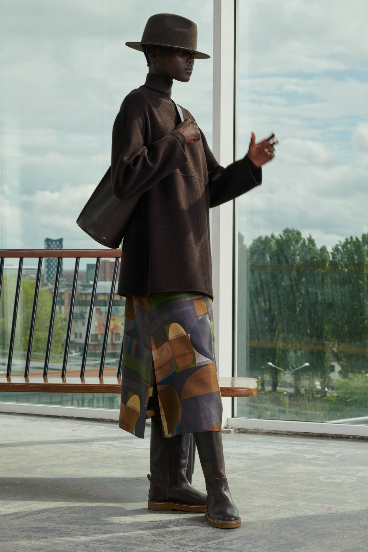 SKIRT VERSAILLES GREEN/BROWN vue 4