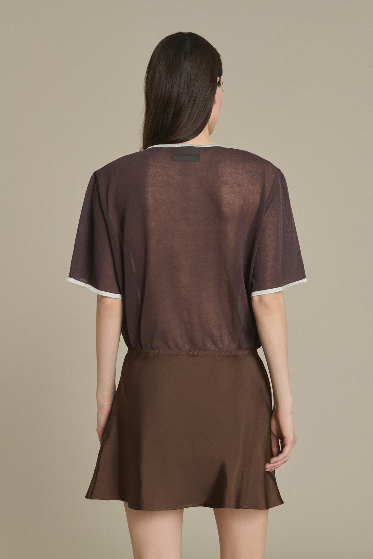 Anna mini mocha knit skirt Soeur & TL180 - Soeur vue 4
