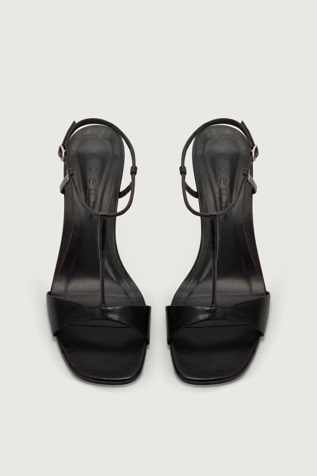 Cecilie sandals - Black Heeled Leather - Soeur vue 3