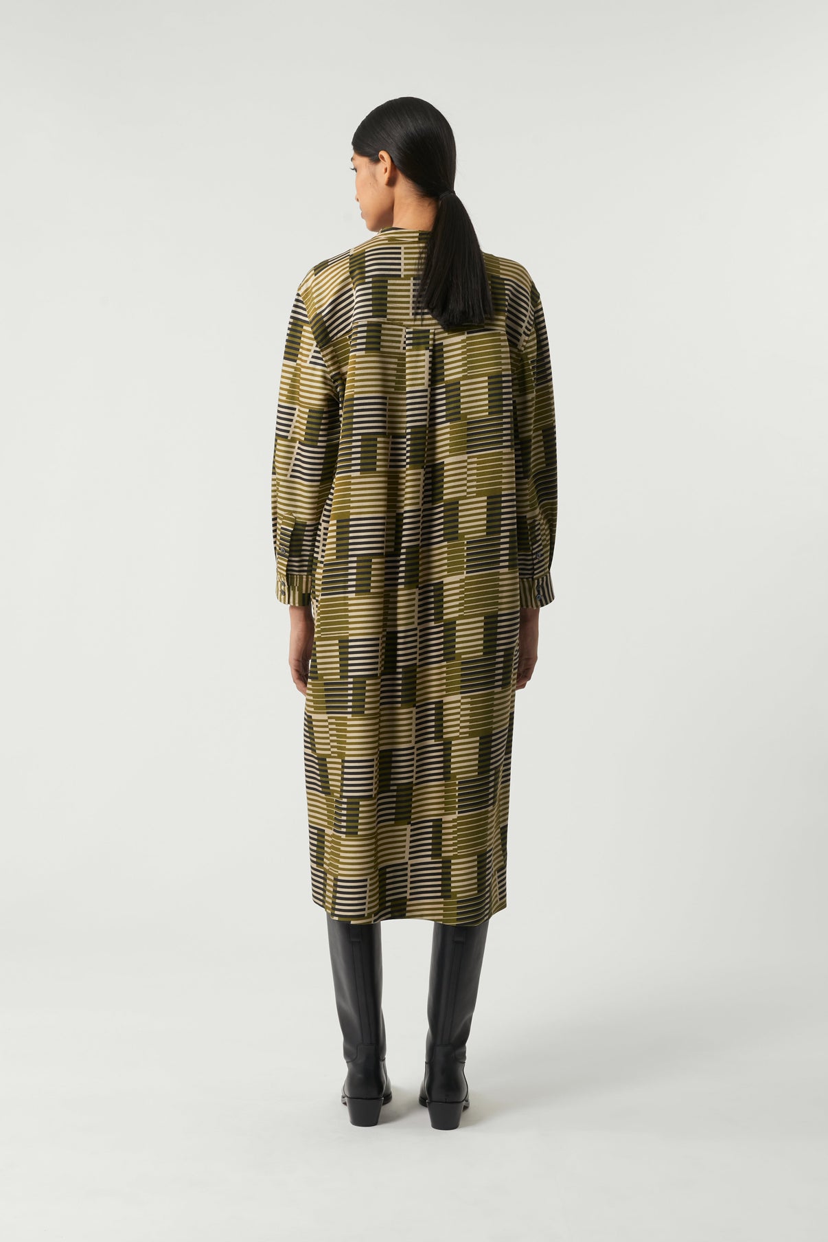 KHAKI PHILOMENE Dress vue 2