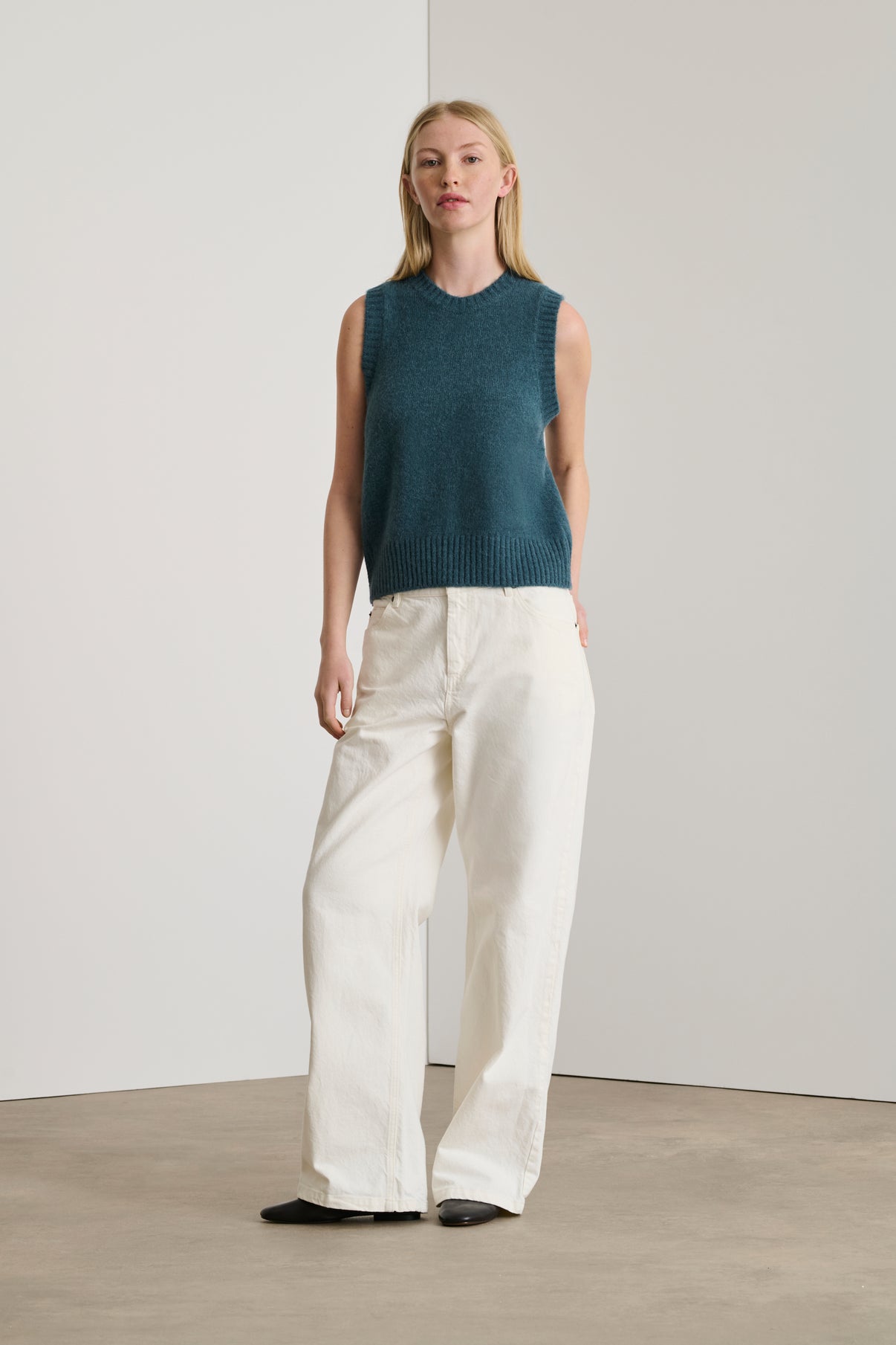 Pull Namaste - Émeraude - Femme vue 2