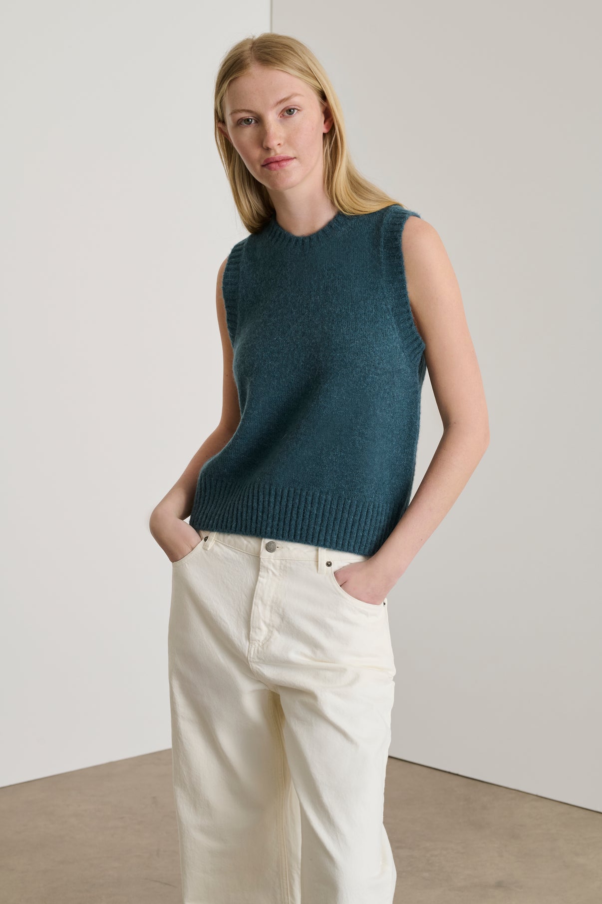 Pull Namaste - Émeraude - Femme vue 1