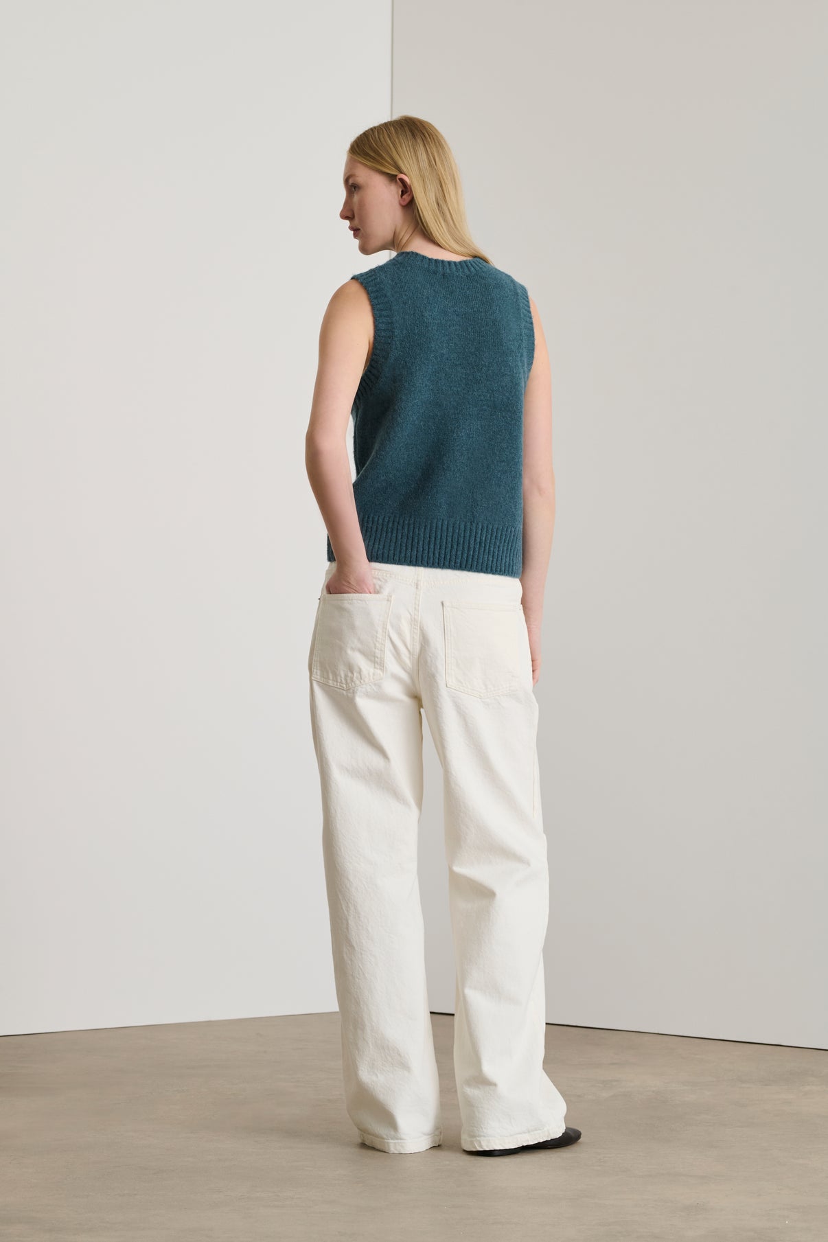 Pull Namaste - Émeraude - Femme vue 4