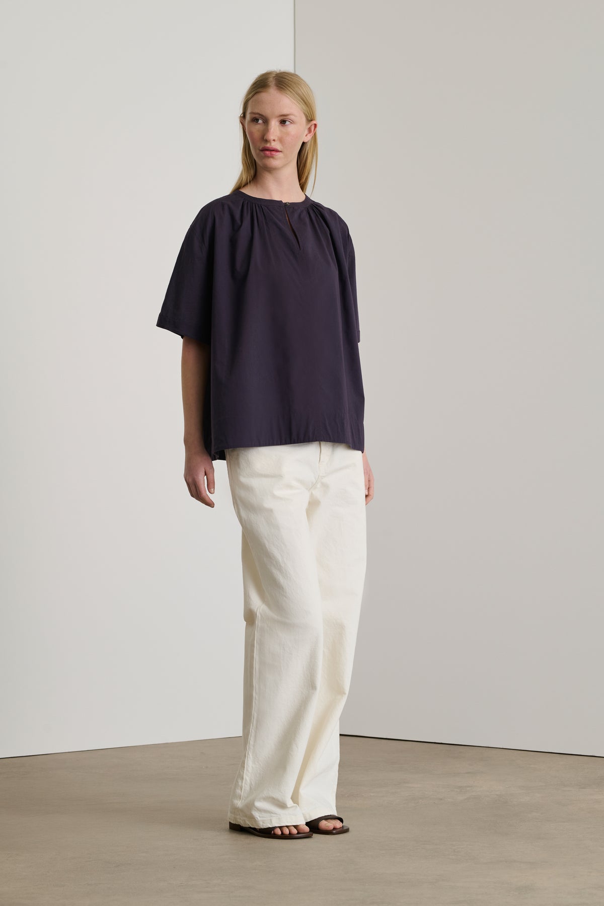 Blouse Arlette - Plum - Cotton - Women vue 3