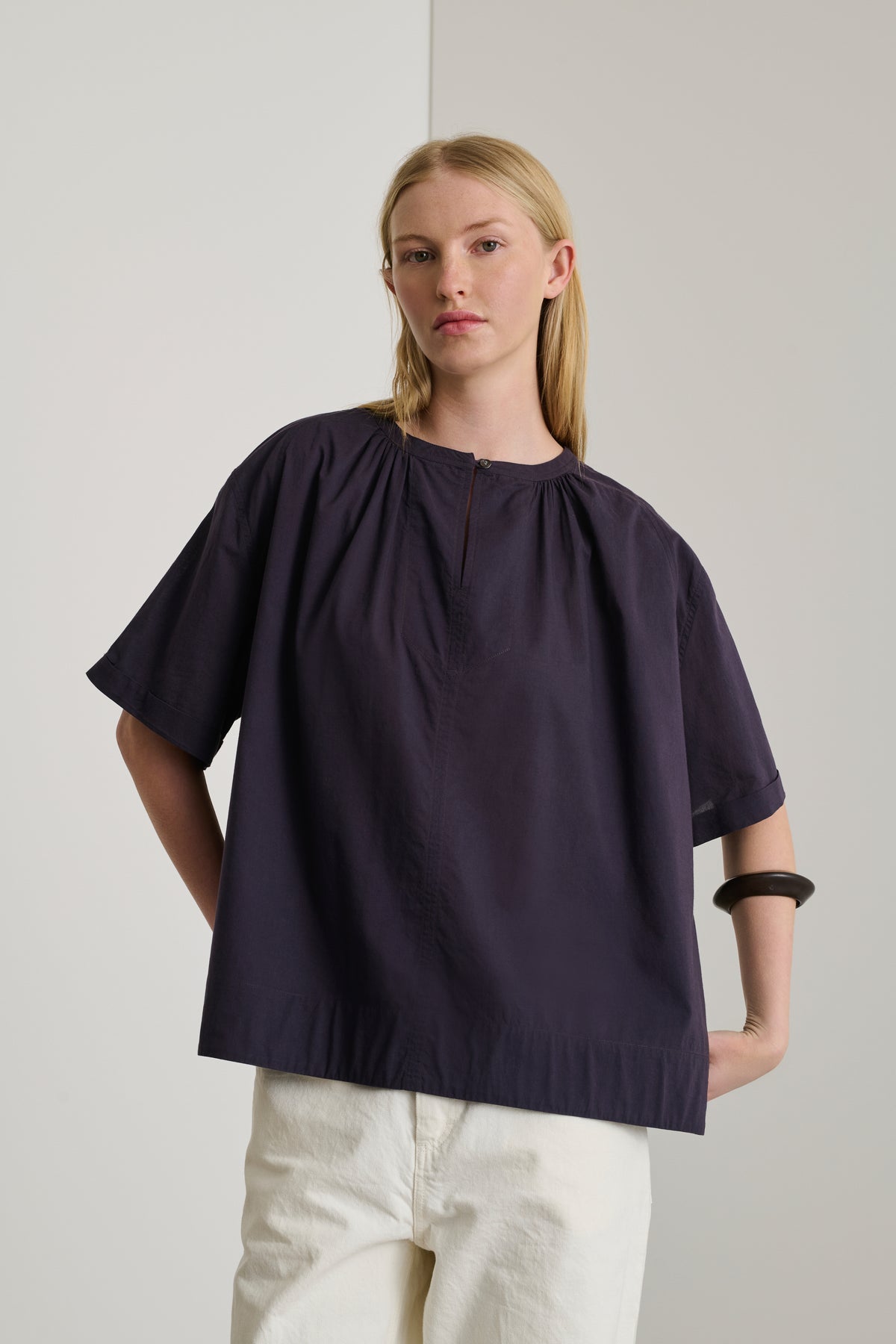 Blouse Arlette - Plum - Cotton - Women vue 1