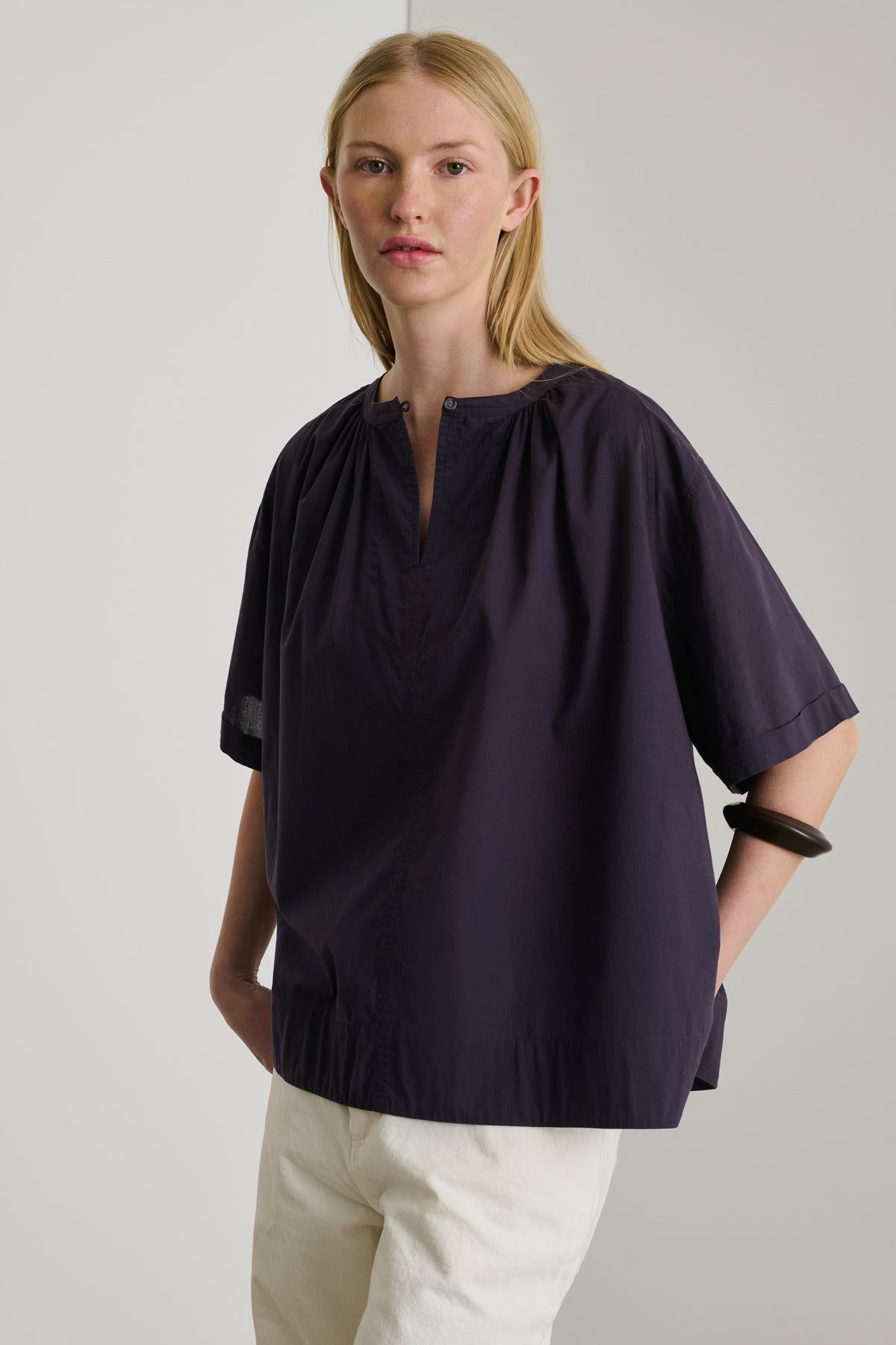 Blouse Arlette - Plum - Cotton - Women vue 5