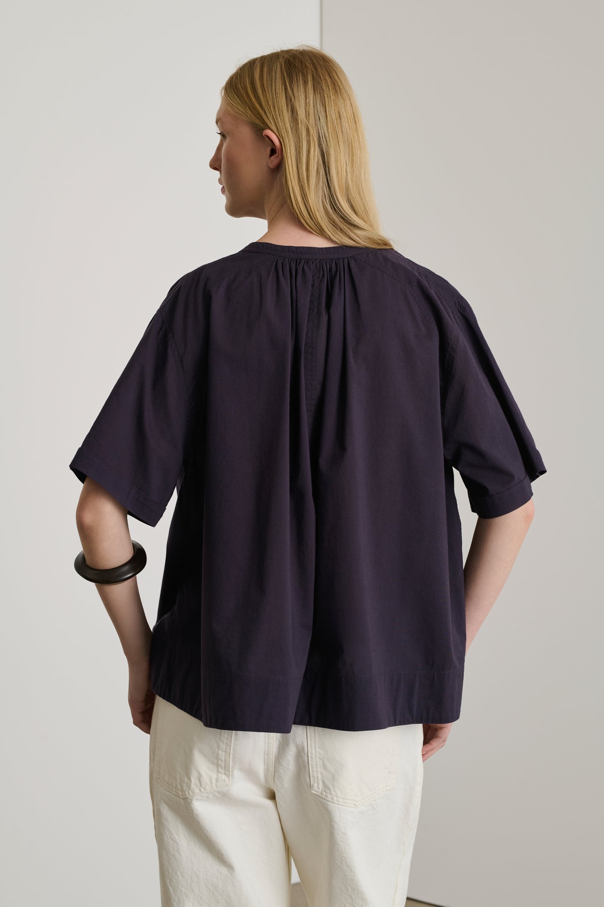 Blouse Arlette - Plum - Cotton - Women vue 2
