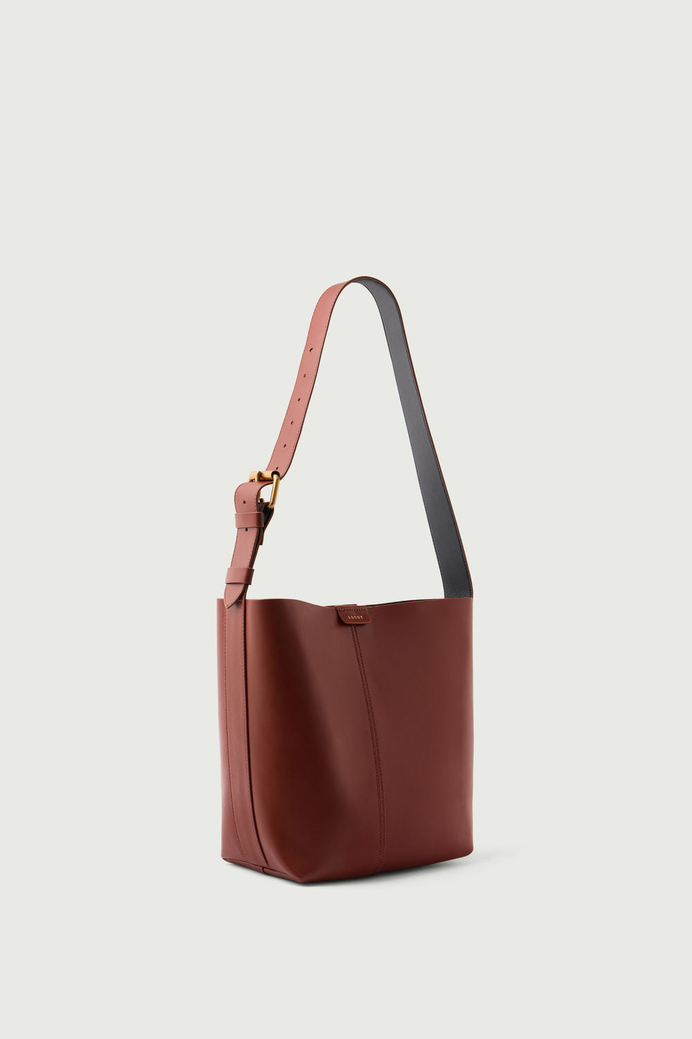 Sac Saudade Mini - Acajou/Noir - Cuir - Femme vue 3