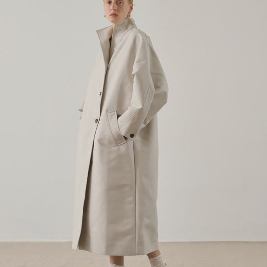 Manteau Hyacinthe - Gris Clair - Coton - Femme